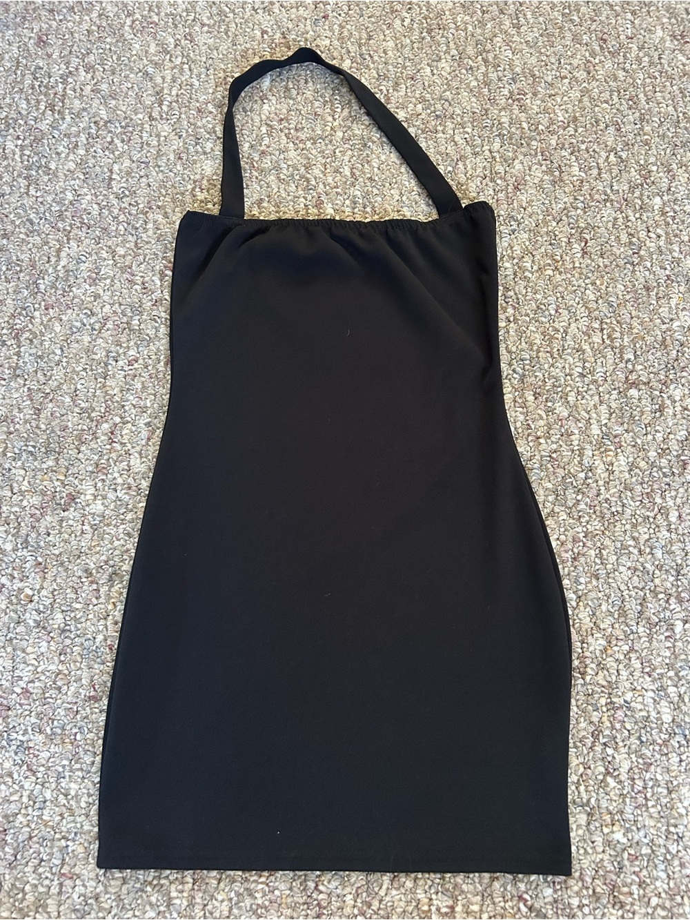 PrettyLittleThing Black Halter Neck Bodycon Mini Dress
